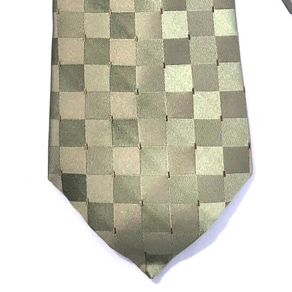 Lord & Taylor Metropolitan Men’s Tie Sage Green Pattern with Gift Box - Picture 1 of 6
